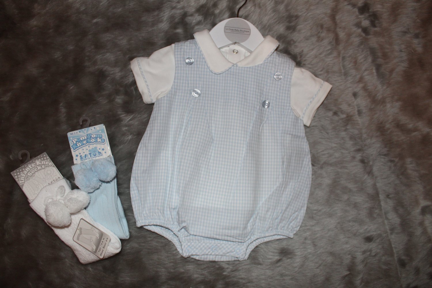 Image of Gingham Romper and T-shirt 