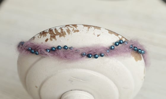 Image of Mohair and pearls braid headband