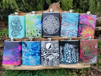 Image 2 of 8oz Hip Stainless Flask 12 Designs to Choose From