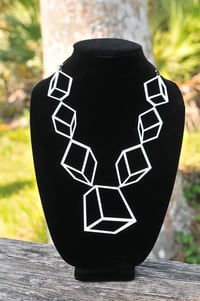 Minimalist Geometric necklace for women - Kubes by Rafael Montilla