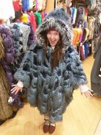 Image 1 of Fun Fur Poncho: Feathers