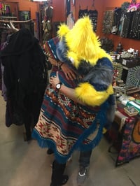 Image 5 of Fun Fur Poncho: Electric