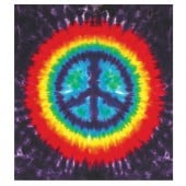 Tye Dye Peace Sign Tapestry