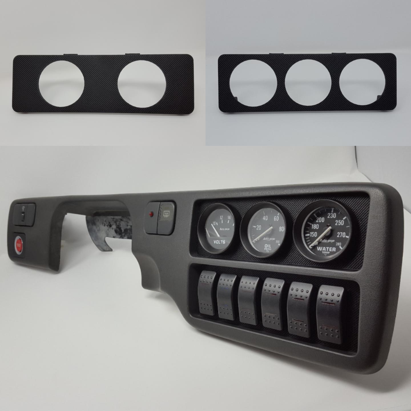 92-95 Honda Civic Climate Control Gauge Pod / Plate  3d Printed 