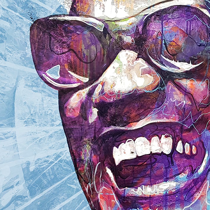 Ray Charles - OPEN EDITION PRINT - FREE WORLDWIDE SHIPPING!!!