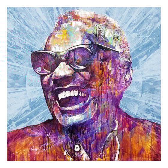 Image of Ray Charles - OPEN EDITION PRINT - FREE WORLDWIDE SHIPPING!!!