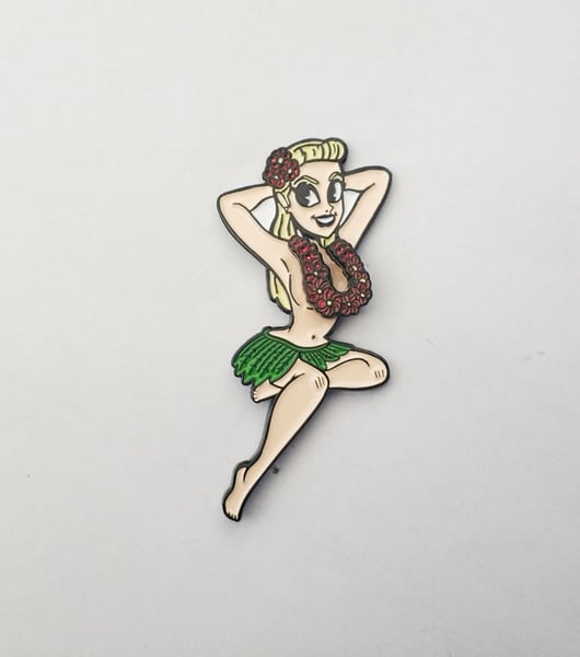 Image of Nice to Naughty Tiki Enamel Pin