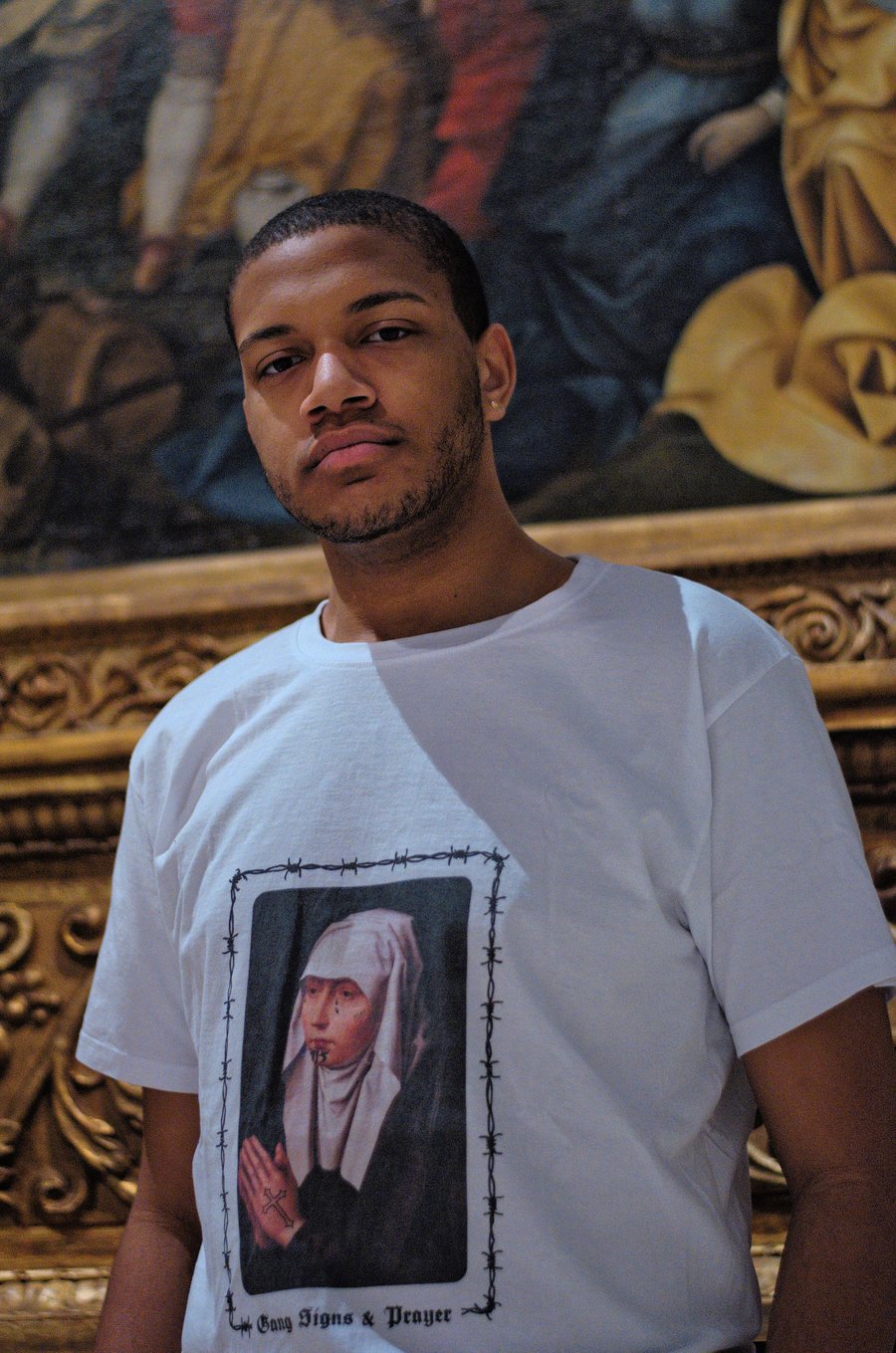 Image of White Shirt - Gang Signs & Prayer Collection