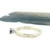 Reserved for P . A custom sapphire engagement ring
