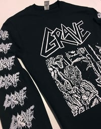 Image 2 of Grave " Anatomia Corporis Humani " Long Sleeve T shirt with sleeve prints