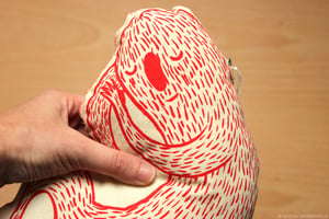 Image of MONSTER PILLOW (Red or Black)