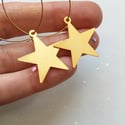 Golden Star Hoop Earrings
