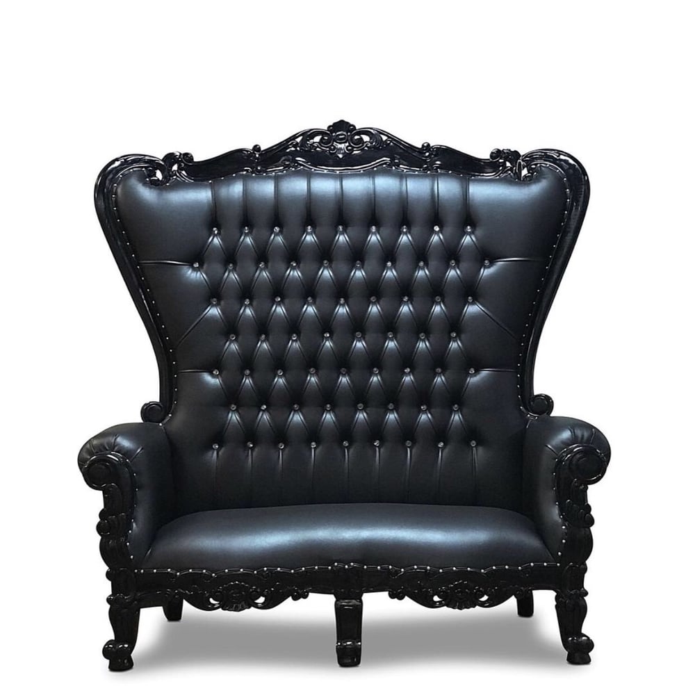 Image of Black Throne Chair Couch