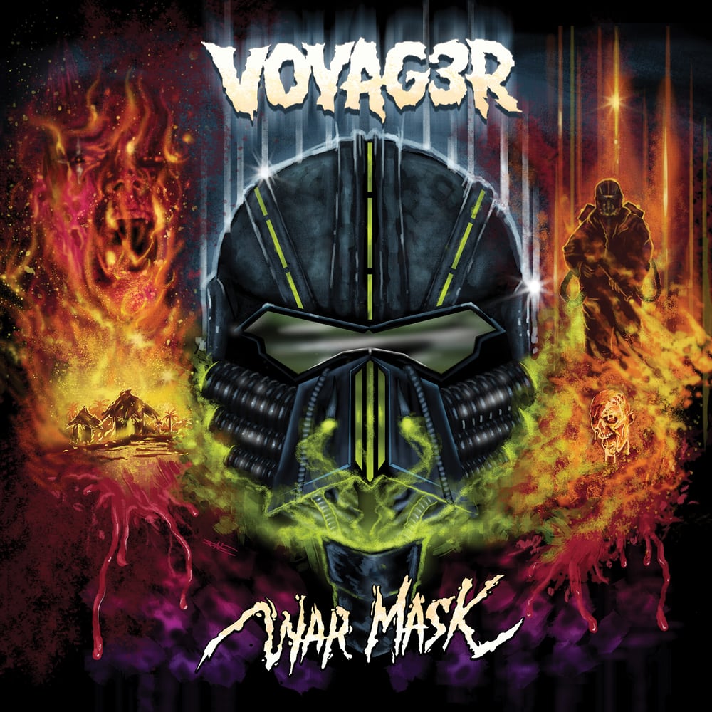 Image of Voyag3r - War Mask - LP + Download Code + 3-D Art Print w/Mask