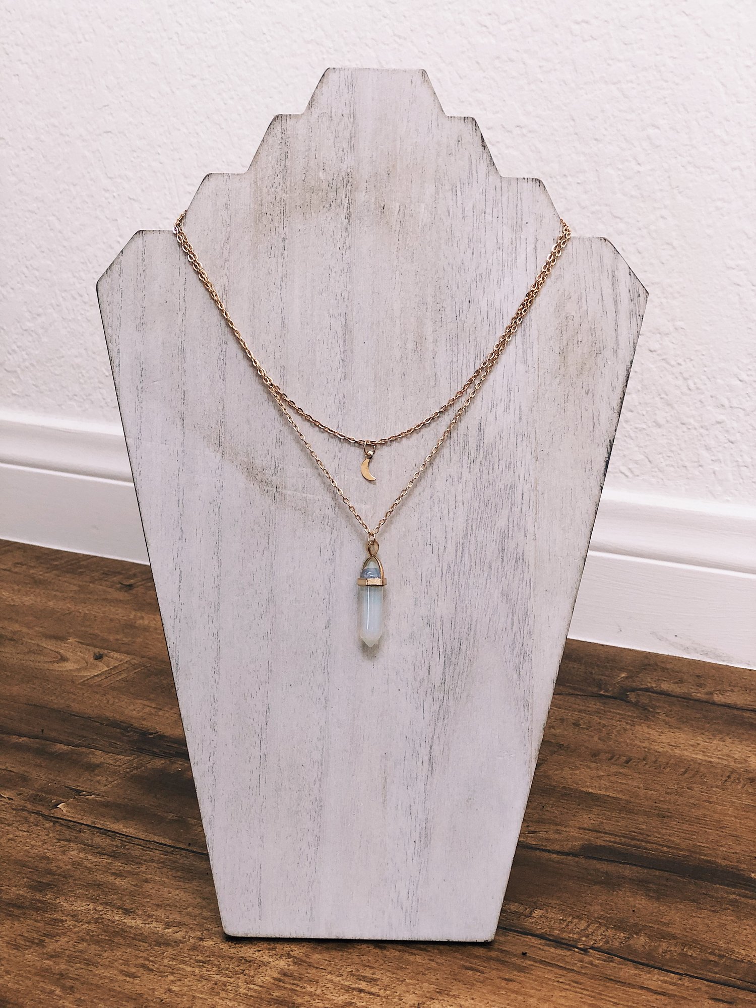 Image of Opal Crystal Layered Necklace 
