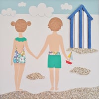 Image 2 of Tableau bois enfant *La plage*