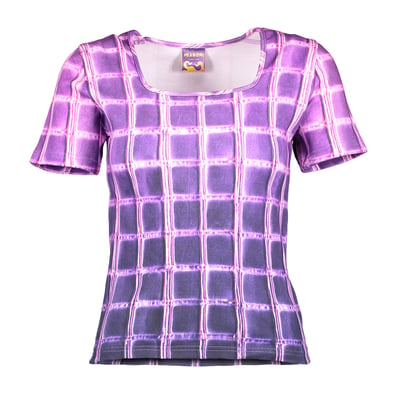 Image of Square T-shirt - Purple gradient