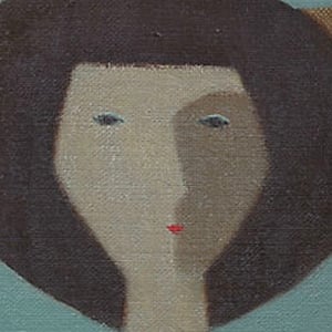 Image of Mid Century Oil, 'Two Woman,' Fabian Lundqvist