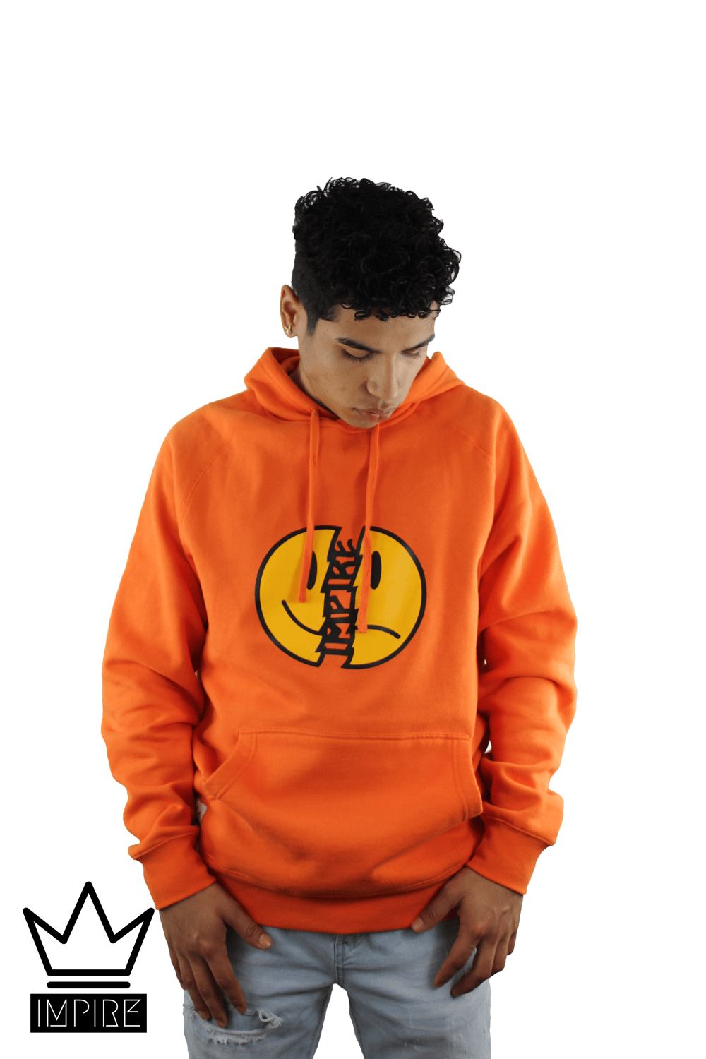 Image of SMILEY HOODIE (ORANGE/GOLD)