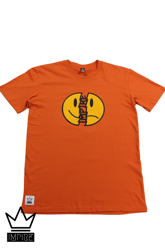 Image of SMILEY T-SHIRT (ORANGE/GOLD)