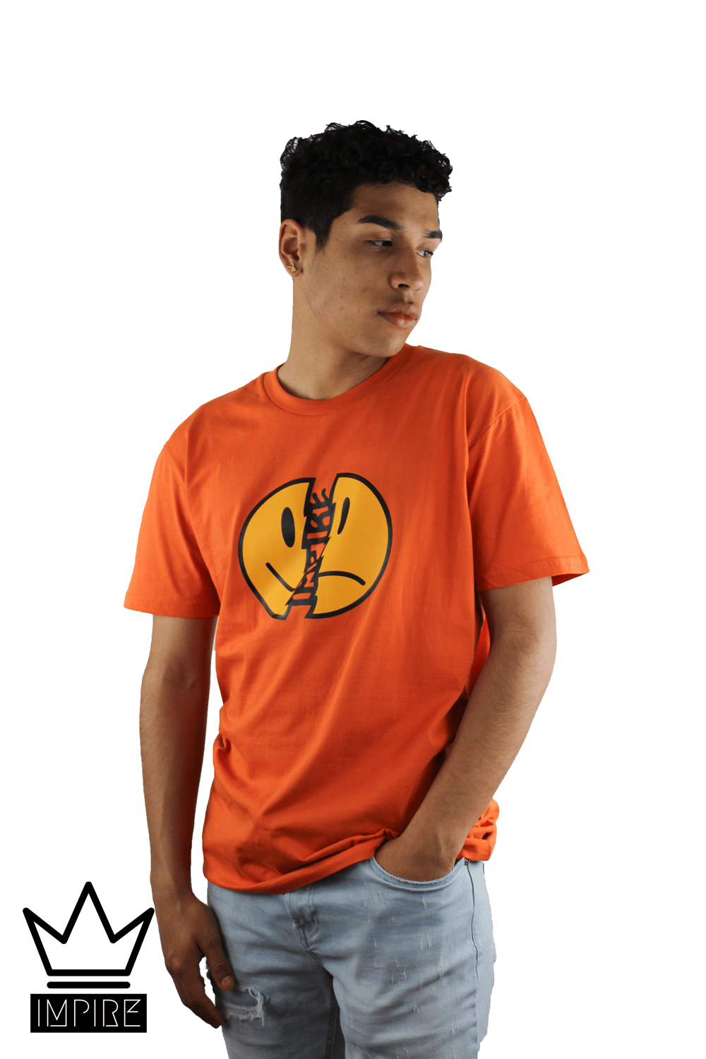 Image of SMILEY T-SHIRT (ORANGE/GOLD)