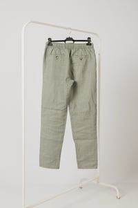 Image 2 of Pantalón de lino verde