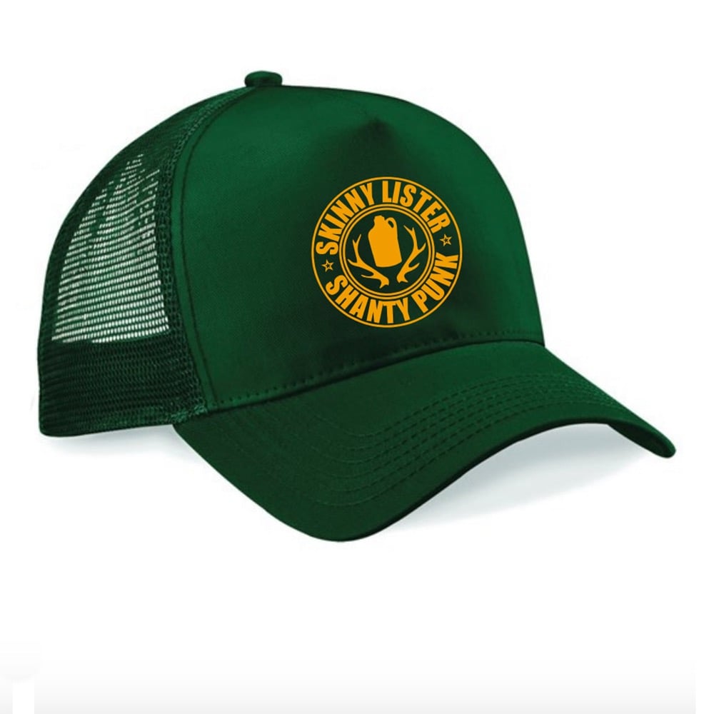 SHANTY PUNK TRUCKER CAP (FOREST GREEN) Skinny Lister