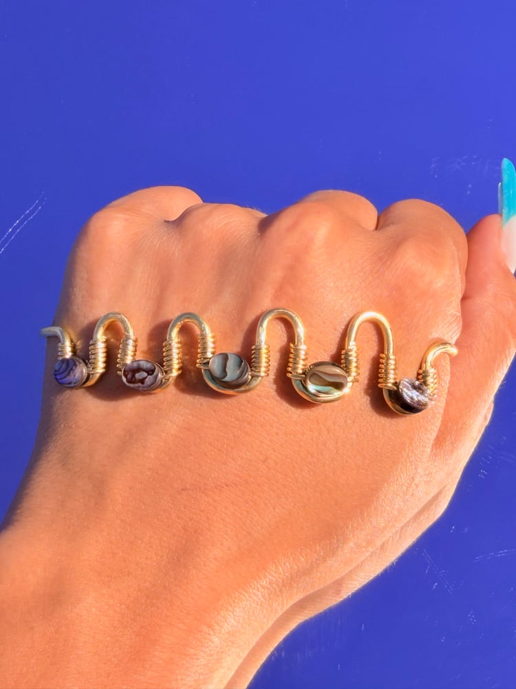 Image of Serpent Abalone Palm Cuff Pre-Order 