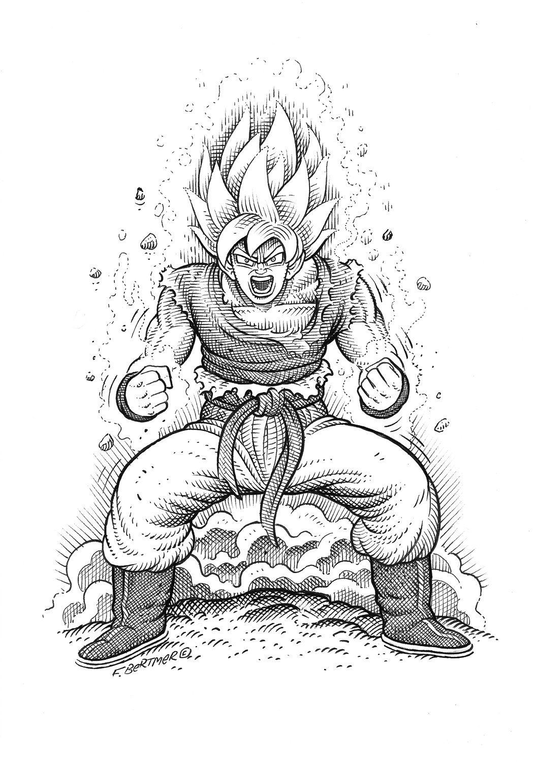 Image of Goku Saiyan - Original Art