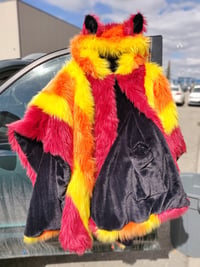 Image 5 of Fun Fur Poncho: Fire