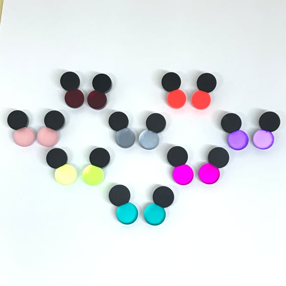 Image of Náušnice Chloe black&color