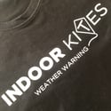 Indoor Kites Logo Black T-Shirt “weather warning”