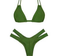 Image 2 of Olive Green Skin Collection 2 Piece bikini 