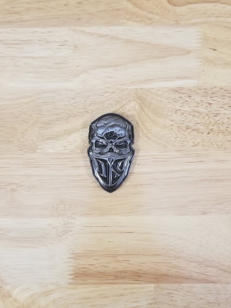 Image of 3D Metal Skinz Logo Patch/Gunmetal