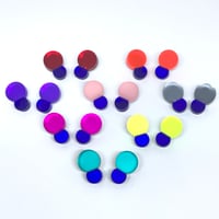 Image 1 of Náušnice Bubbles color & blue