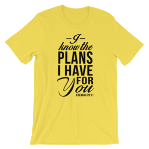 Image of Jeremiah 29:11 Yellow T-Shirt