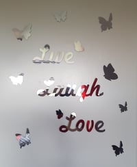 Live Laugh Love Mirrored Wall Decal
