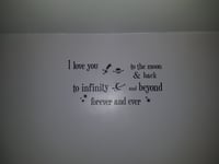 I Love You To The Moon & Back Vinyl Wall Decal