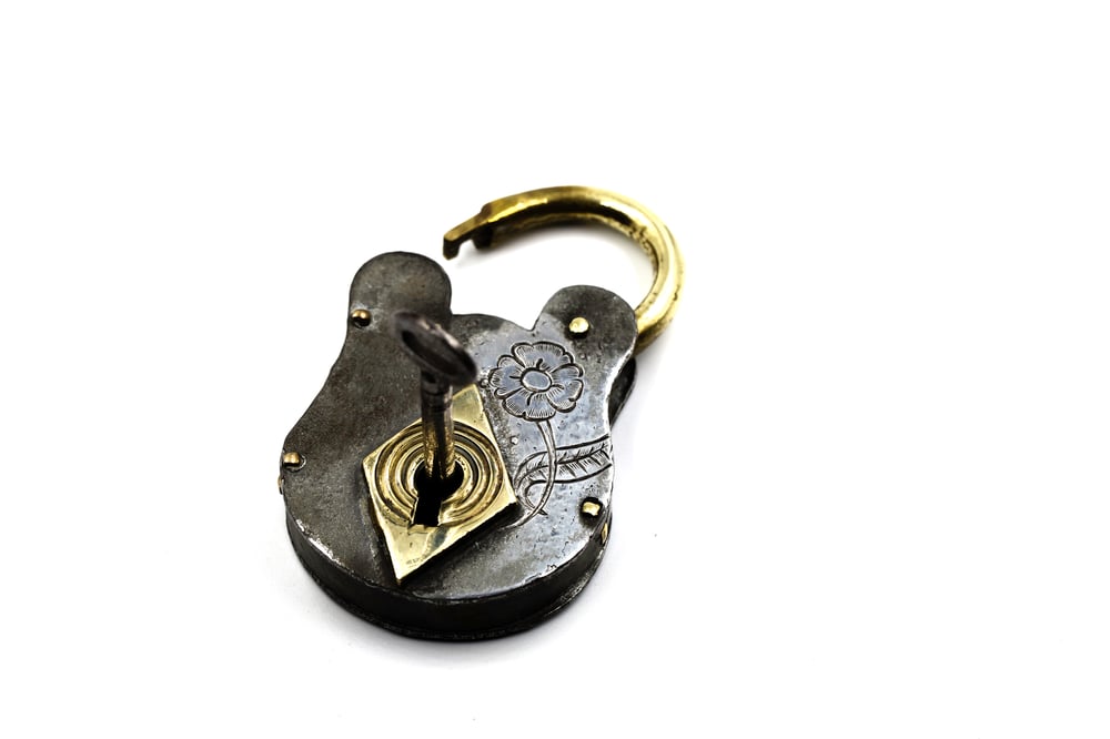 Image of Hand Engraved Antique Lock 