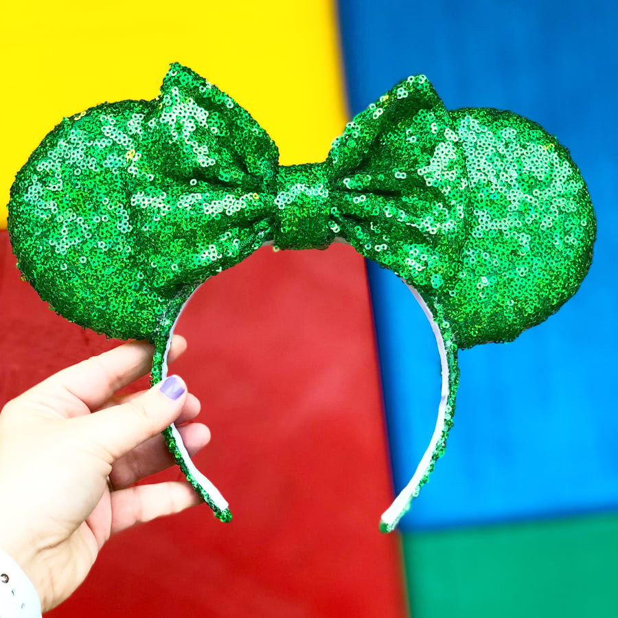 Image of Rex Green Holographic Sequin Ears