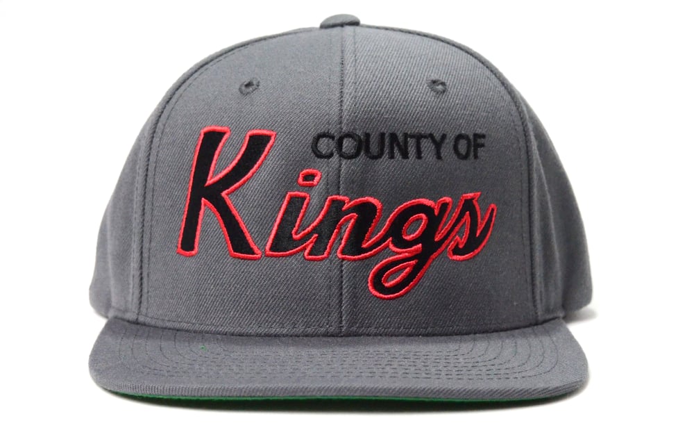 Image of COUNTY OF KINGS (GREY/BLACK/RED) - SNAPBACK 