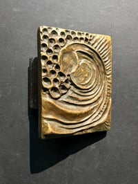 Image 2 of Bronze Door Handle with Organic Wave Design
