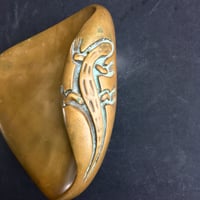 Image 2 of Large Door Handle with Salamander Relief