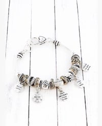 Fashionable Charmlet Two-Tone Bracelet 