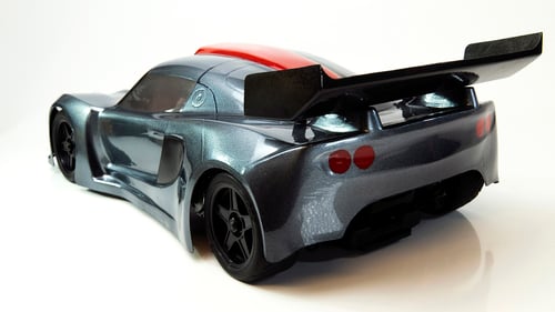 Image of PHAT BODIES '300R' bodyshell and wing for MTC, M-Chassis and GT12