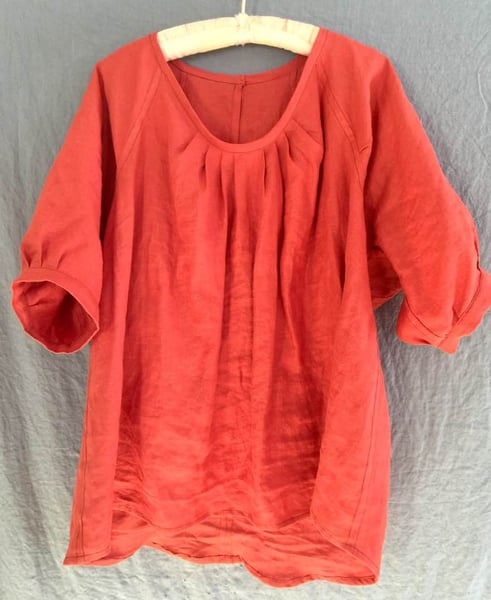 Image of poppy linen blouse