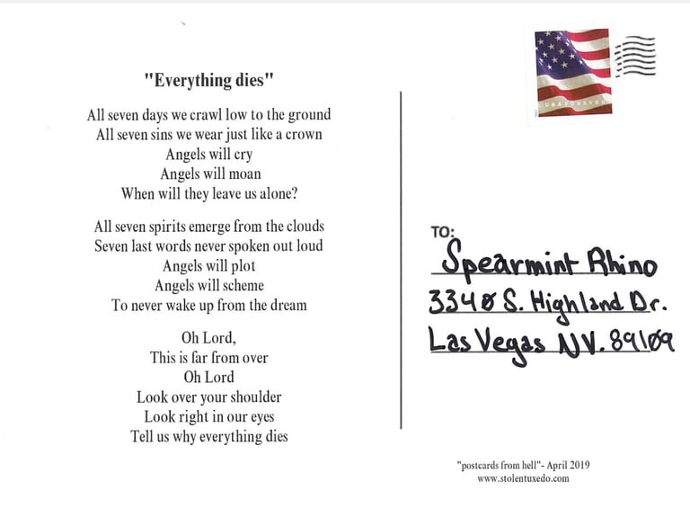 postcards from hell - “Everything dies” Image 2