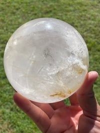 Image 3 of Clear Quartz Sphere With Rainbows #1430