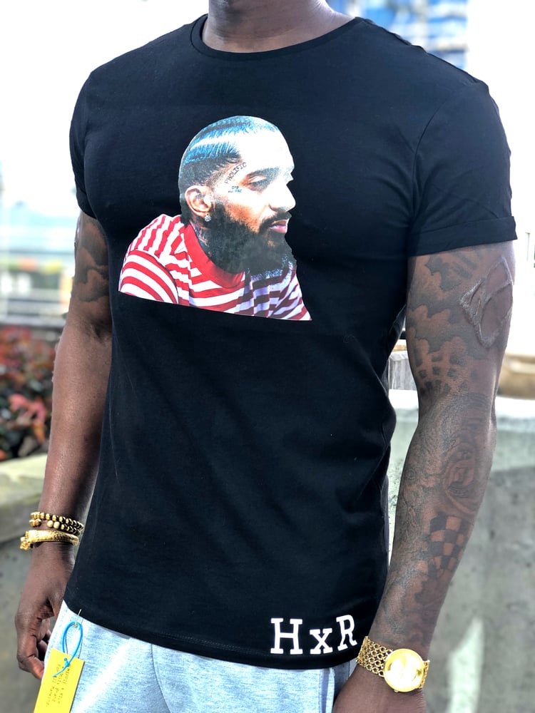 Image of NIPSEY HUSSLE BLACK T-SHIRT 