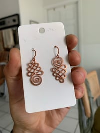 Copper Swirl Earrings for Kelly